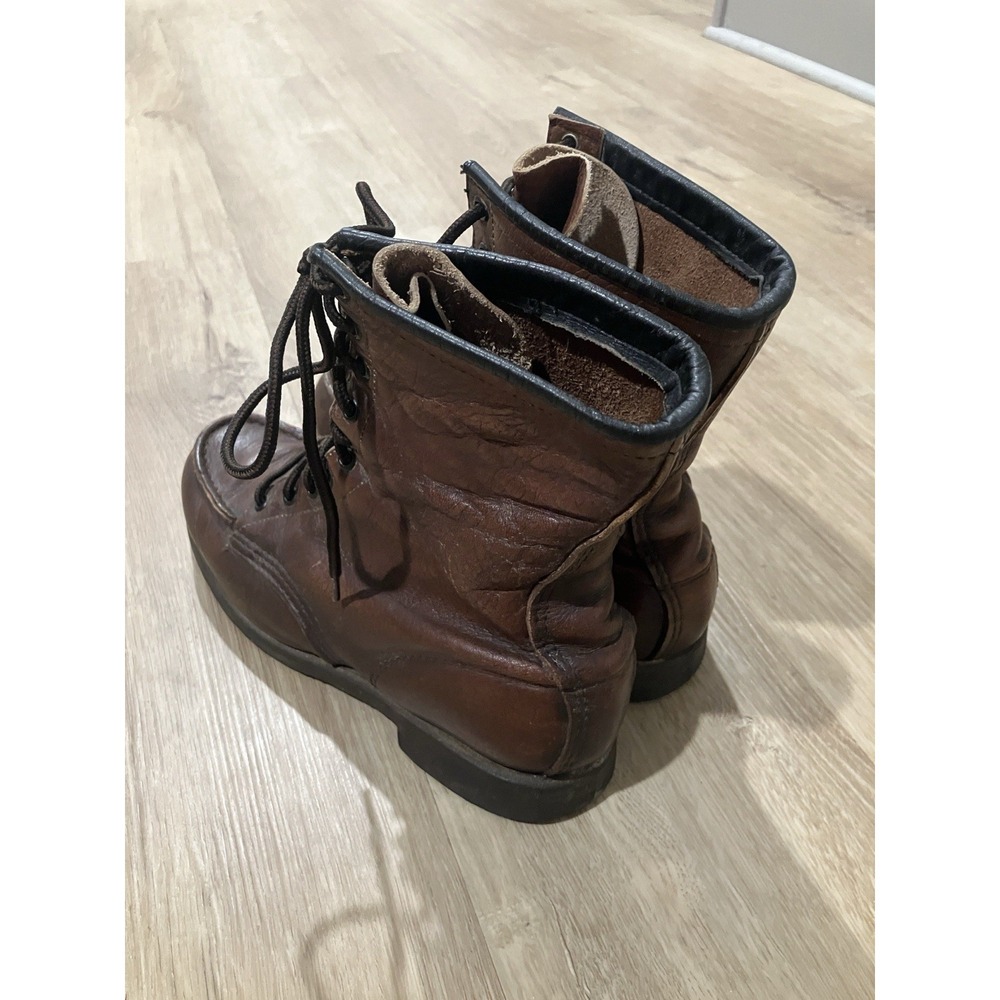 Vintage 70s Red Wing Leather Boots Crepe Sole High Top Women's Size 6.5 - Picture 5 of 15